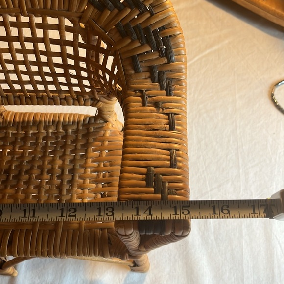 Mini wicker loveseat and table - Picture 2 of 14